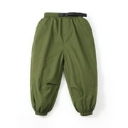 Hduncf Kids Classic Cargo Pants Windproof Warm Outdoor Hiking Pants Baby Boys Girls Cotton Casual Solid Color Long Pant Army Green 13 Years